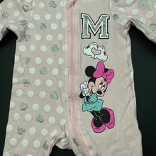 Load image into Gallery viewer, Girls Disney, Minnie Mouse zip coverall / romper, FUC, size 0000,  