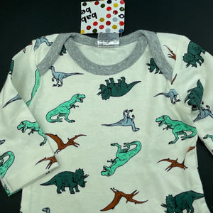 Boys Baby Berry, cotton bodysuit / romper, dinosaurs, NEW, size 0000,  