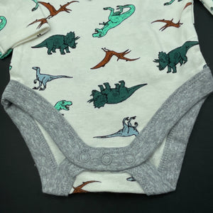 Boys Baby Berry, cotton bodysuit / romper, dinosaurs, NEW, size 0000,  