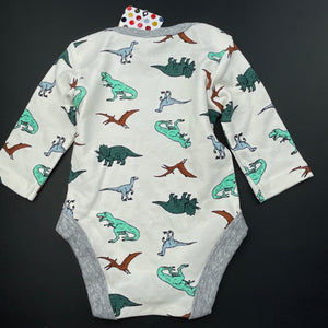 Boys Baby Berry, cotton bodysuit / romper, dinosaurs, NEW, size 0000,  