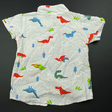 Load image into Gallery viewer, Boys Shaoxing, lightweight short sleeve shirt, dinosaurs, EUC, size 1,  