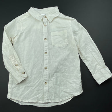Boys Anko, linen / cotton long sleeve shirt, EUC, size 3,  