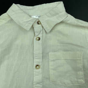 Boys Anko, linen / cotton long sleeve shirt, EUC, size 3,  