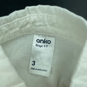 Boys Anko, lightweight cotton short sleeve shirt, EUC, size 3,  