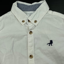 Load image into Gallery viewer, Boys Target, white cotton long sleeve shirt, dinosaur, EUC, size 3,  