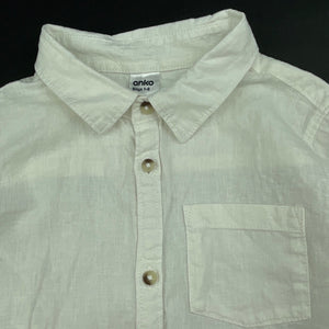Boys Anko, linen / cotton long sleeve shirt, EUC, size 7,  
