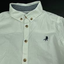 Load image into Gallery viewer, Boys Target, white cotton long sleeve shirt, dinosaur, EUC, size 7,  