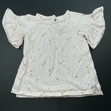 Girls Baby Berry, pink & gold cotton top, GUC, size 00,  