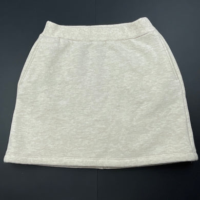 Girls Uniqlo, fleece lined casual skirt, elasticated, L: 31cm, GUC, size 5-6,  