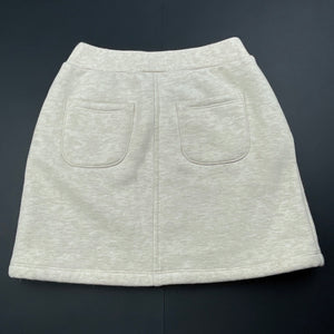 Girls Uniqlo, fleece lined casual skirt, elasticated, L: 31cm, GUC, size 5-6,  