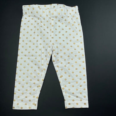 Girls Kids & Co, gold spot leggings / bottoms, EUC, size 00,  