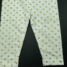 Load image into Gallery viewer, Girls Kids &amp; Co, gold spot leggings / bottoms, EUC, size 00,  