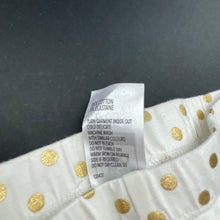 Load image into Gallery viewer, Girls Kids &amp; Co, gold spot leggings / bottoms, EUC, size 00,  