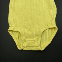 Load image into Gallery viewer, unisex Baby Berry, yellow stretchy singletsuit / romper, GUC, size 000,  