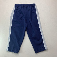 Load image into Gallery viewer, Boys lightweight, navy &amp; grey track pants, elasticated, EUC, size 0,  