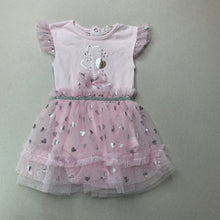 Load image into Gallery viewer, Girls MINTINI BABY, pink cotton &amp; tulle romper dress, EUC, size 0,  