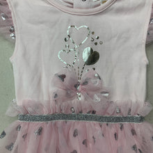 Load image into Gallery viewer, Girls MINTINI BABY, pink cotton &amp; tulle romper dress, EUC, size 0,  