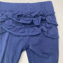 Load image into Gallery viewer, Girls Dymples, navy ruffle leggings / bottoms, EUC, size 00,  