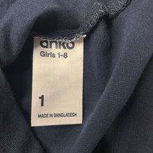 Load image into Gallery viewer, Girls Anko, navy cotton singlet top, NEW, size 1,  