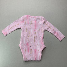 Load image into Gallery viewer, Girls Dymples, pink cotton bodysuit / romper, feathers, EUC, size 0000,  