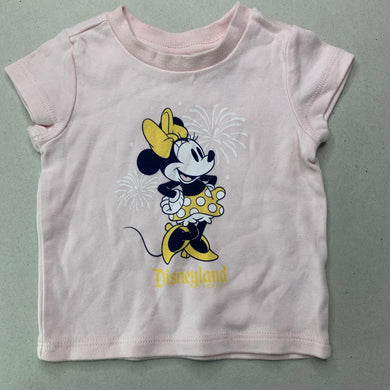 Girls Disney, Minnie Mouse cotton t-shirt / top, EUC, size 000,  