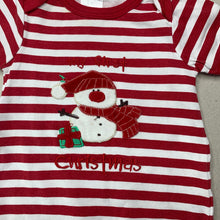 Load image into Gallery viewer, unisex Teeny Weeny, striped cotton Christmas romper, FUC, size 000,  