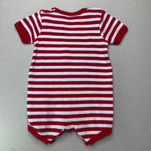 Load image into Gallery viewer, unisex Teeny Weeny, striped cotton Christmas romper, FUC, size 000,  