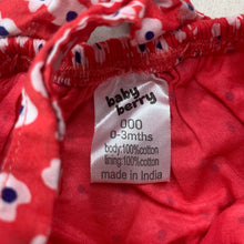 Load image into Gallery viewer, Girls Baby Berry, lightweight floral cotton summer romper, EUC, size 000,  
