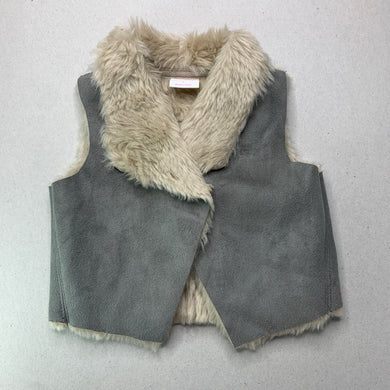 Girls Milky, faux suede / faux fur vest / jacket, EUC, size 1,  
