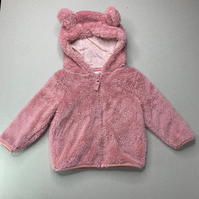 Girls Next, pink fleece zip hoodie sweater, FUC, size 0,  
