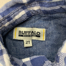 Load image into Gallery viewer, Boys BUFFALO, checked cotton short sleeve shirt, EUC, size 2,  