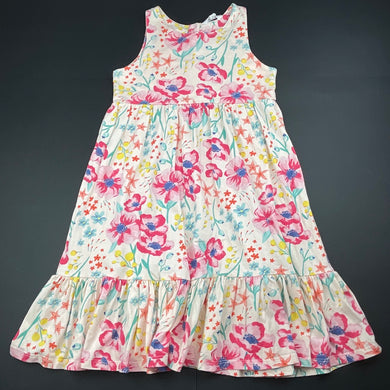 Girls Milkshake, floral cotton casual summer dress, EUC, size 6, L: 66cm