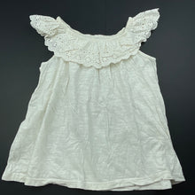 Load image into Gallery viewer, Girls Target, broderie trim cotton top, GUC, size 4,  