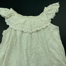 Load image into Gallery viewer, Girls Target, broderie trim cotton top, GUC, size 4,  