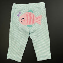 Load image into Gallery viewer, Girls Carters, cotton leggings / bottoms, fish, EUC, size 000,  