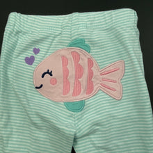 Load image into Gallery viewer, Girls Carters, cotton leggings / bottoms, fish, EUC, size 000,  