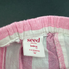 Load image into Gallery viewer, Girls Seed, pink stripe linen blend pants, elasticated, EUC, size 00,  
