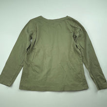 Load image into Gallery viewer, Girls Anko, khaki cotton long sleeve t-shirt / top, GUC, size 5,  