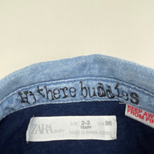 Load image into Gallery viewer, Boys Zara, lined chambray cotton long sleeve shirt, GUC, size 2-3,  