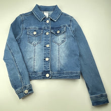 Load image into Gallery viewer, Girls Anko, blue stretch denim jacket, GUC, size 8,  