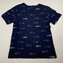 Load image into Gallery viewer, Boys Target, navy cotton t-shirt / top, sharks, EUC, size 4,  