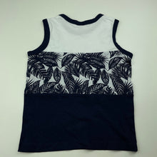 Load image into Gallery viewer, Boys Target, navy &amp; white cotton singlet / tank top, EUC, size 4,  