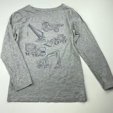 Load image into Gallery viewer, Boys Anko, grey long sleeve t-shirt / top, diggers, GUC, size 7,  