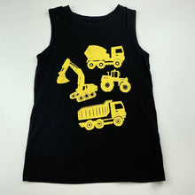 Load image into Gallery viewer, Boys Anko, black cotton singlet / tank top, trucks, EUC, size 7,  