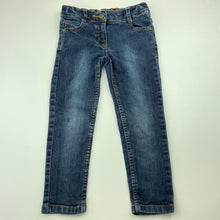 Load image into Gallery viewer, Girls Target, blue stretch denim jeans, adjustable, Inside leg: 39cm, FUC, size 4,  