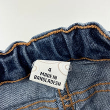 Load image into Gallery viewer, Girls Target, blue stretch denim jeans, adjustable, Inside leg: 39cm, FUC, size 4,  