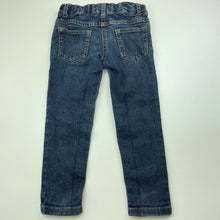 Load image into Gallery viewer, Girls Target, blue stretch denim jeans, adjustable, Inside leg: 39cm, FUC, size 4,  