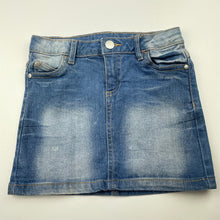 Load image into Gallery viewer, Girls Target, stretch denim skirt, adjustable, L: 24.5cm, GUC, size 3,  