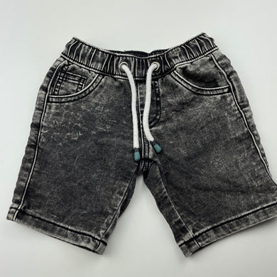 Boys 1964 Denim Co, knit stretch denim shorts, elasticated, GUC, size 1,  