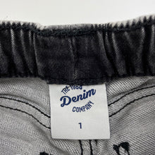 Load image into Gallery viewer, Boys 1964 Denim Co, knit stretch denim shorts, elasticated, GUC, size 1,  